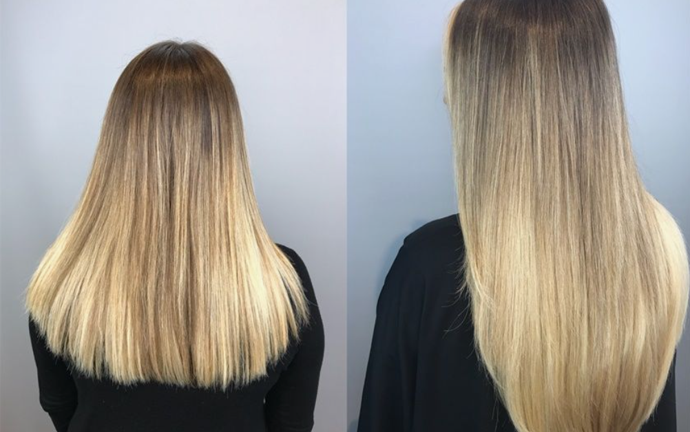 Hair Extensions Before and After